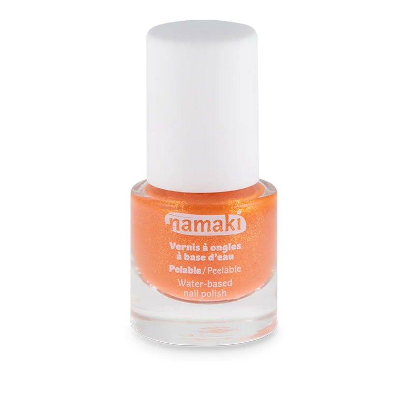 Vernis à ongles base eau pelable 24 - Corail pailleté