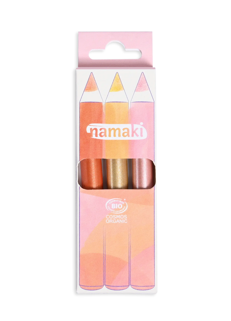 Kit 3 crayons de maquillage pailletés - Rayon de soleil**