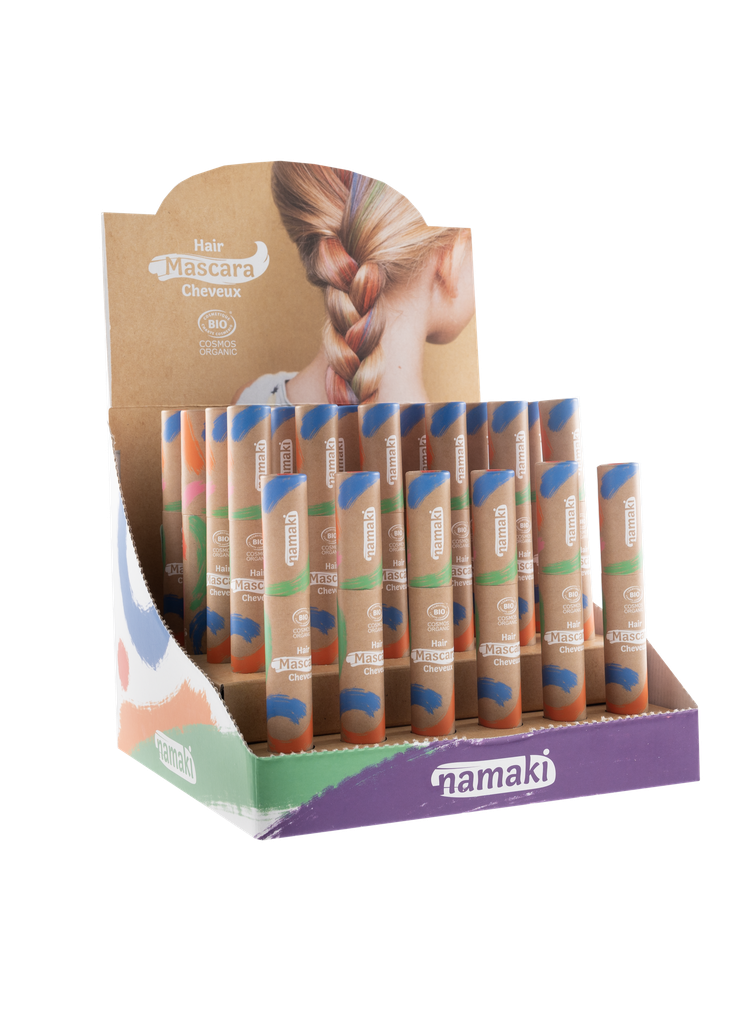 Shelf-ready packaging with 24 hair mascara + 6 testers**