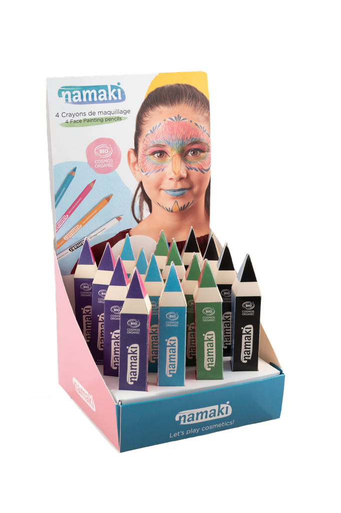 Shelf-ready Set of 4 Face Painting Slim Pencils**