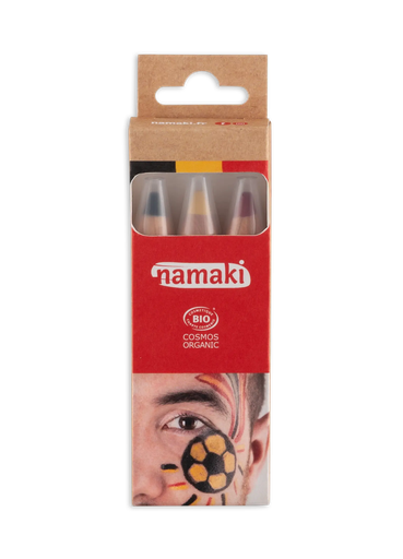 [110071] Schminkstifte für Kinder - Jumbo • Fans | Schwarz - Gelb - Rot**